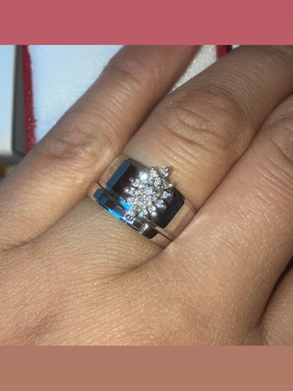 Diamond 10K White Gold Ring Set